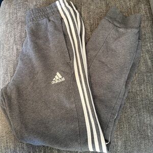 Adidas grey sweatpants with white stripes Size Women’s M Men’s Small #athleisure